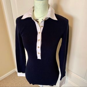 Like new INC beautiful top navy blue